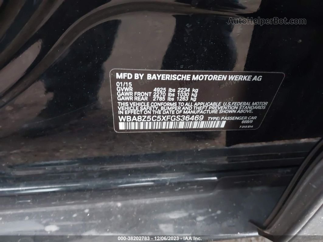 2015 Bmw 328i Gran Turismo Xdrive Черный vin: WBA8Z5C5XFGS36469