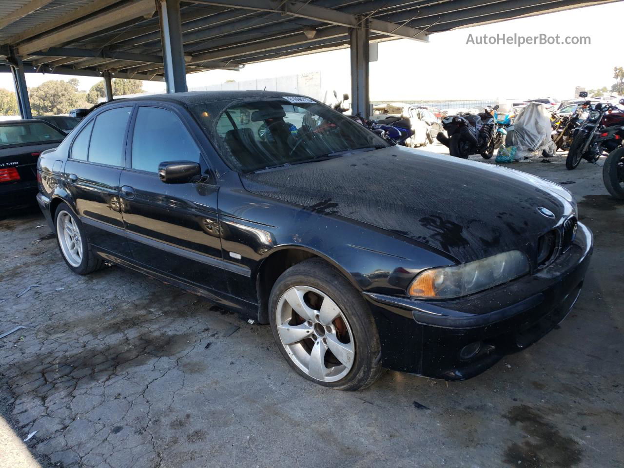 2003 Bmw 540 I Automatic Black vin: WBADN63443GS56817