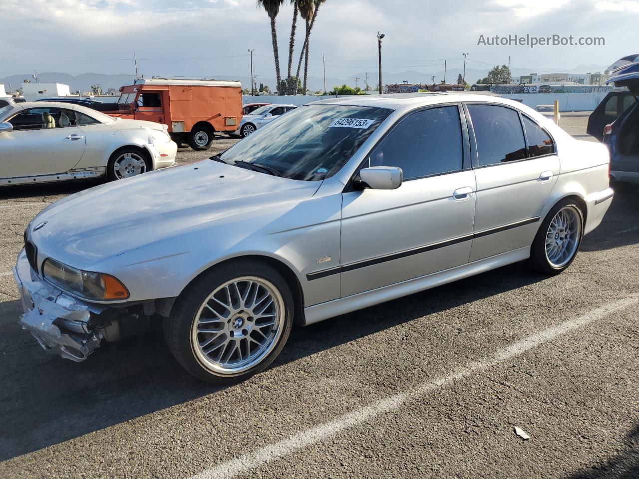 2003 Bmw 540 I Automatic Silver vin: WBADN63463GS57077