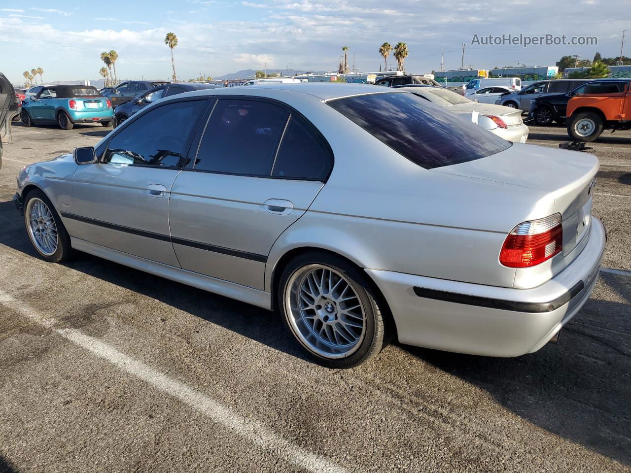 2003 Bmw 540 I Automatic Silver vin: WBADN63463GS57077