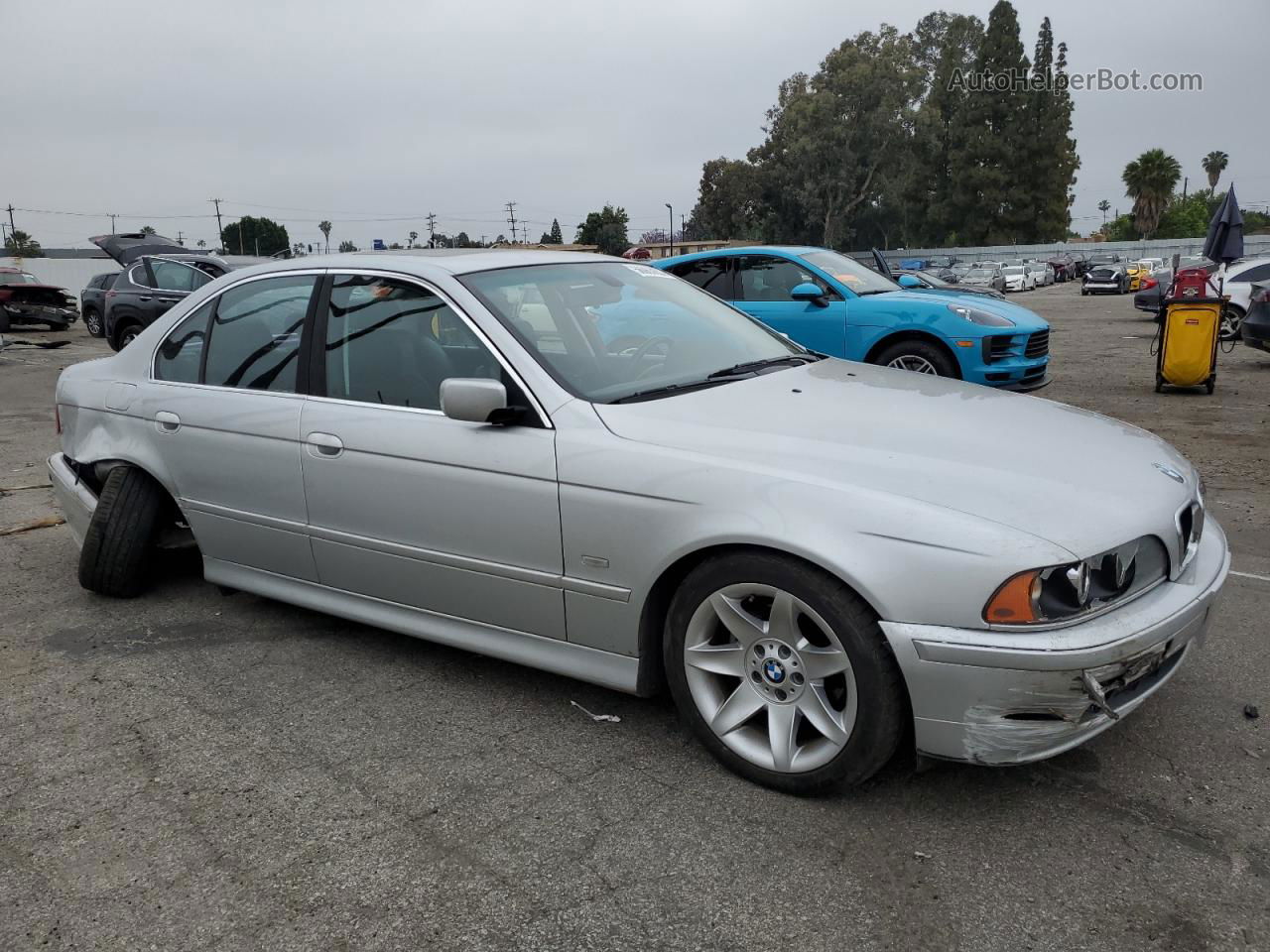 2003 Bmw 525 I Silver vin: WBADT33433GF43105