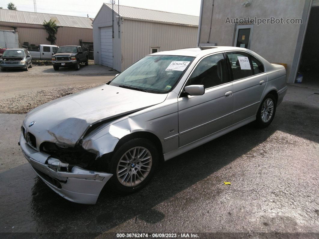 2003 Bmw 5 Series 525i Silver vin: WBADT33443GF43002