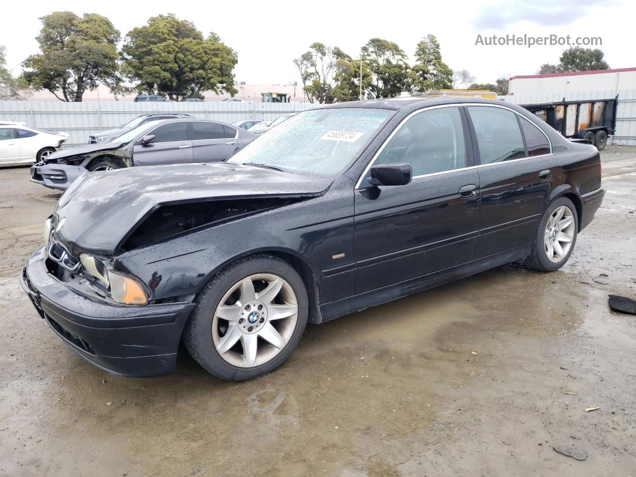 2003 Bmw 525 I Automatic Black vin: WBADT43433G027281