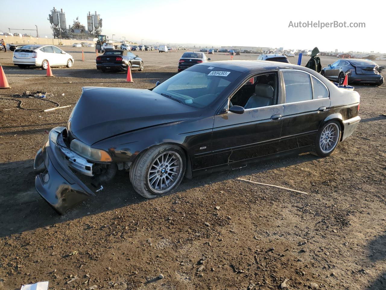 2003 Bmw 525 I Automatic Black vin: WBADT43433G032058