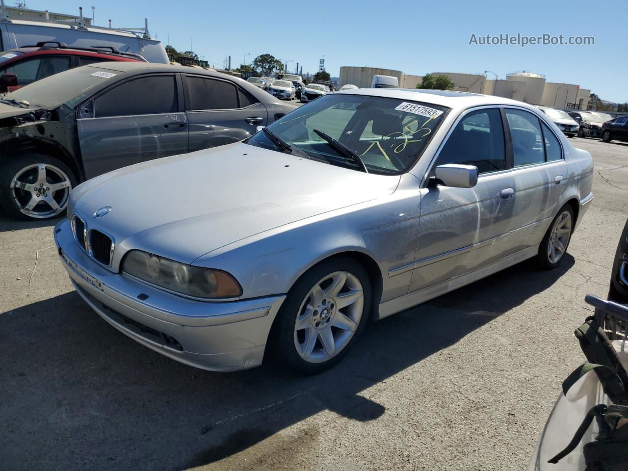 2003 Bmw 525 I Automatic Silver vin: WBADT43463G031325