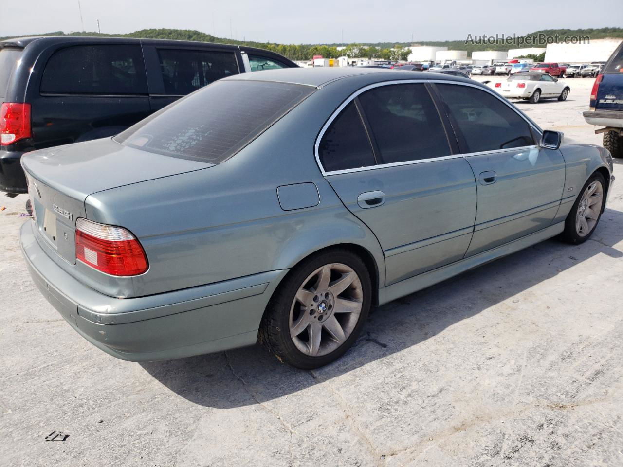 2003 Bmw 525 I Automatic Turquoise vin: WBADT434X3GY97982