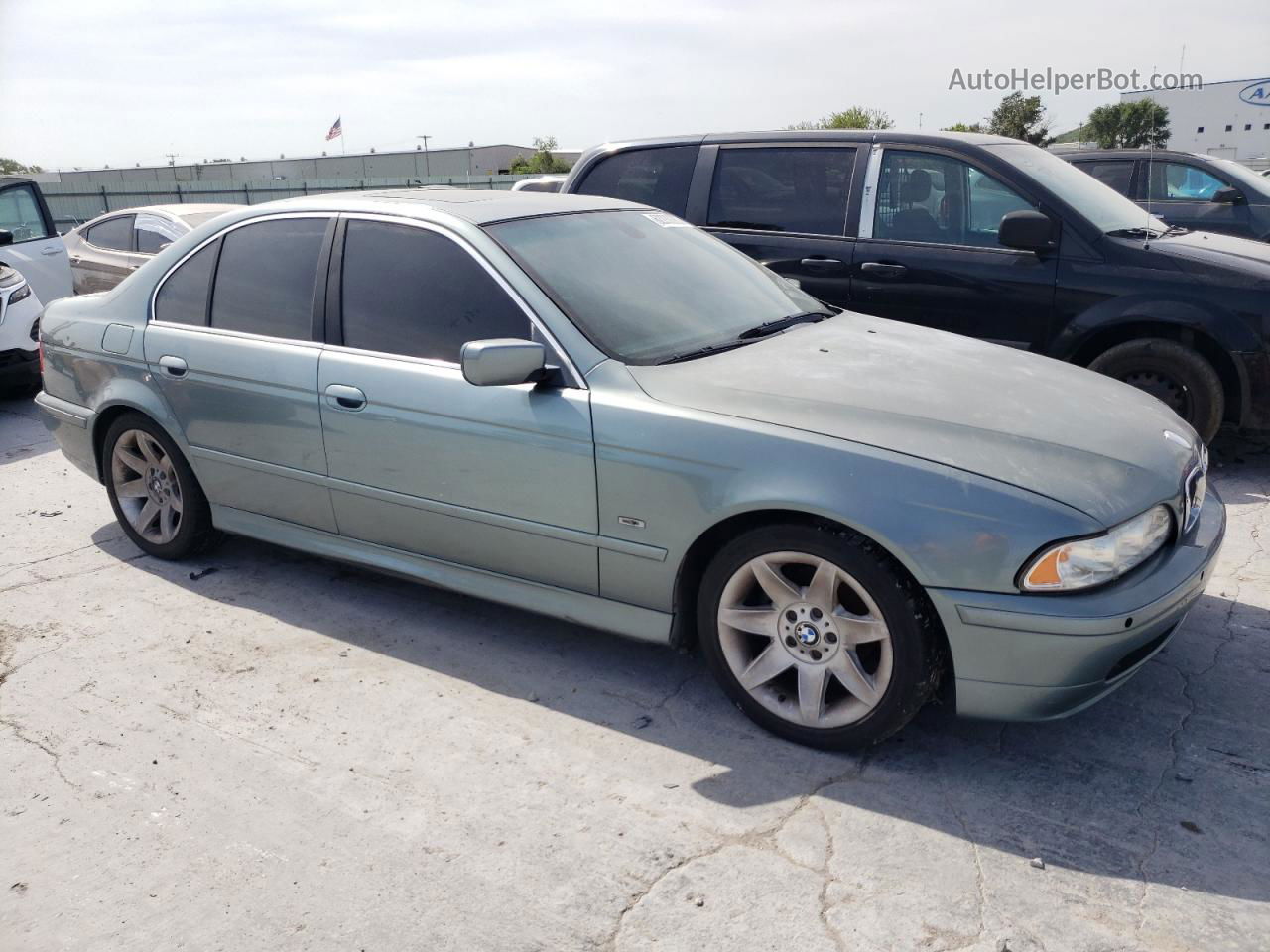 2003 Bmw 525 I Automatic Turquoise vin: WBADT434X3GY97982