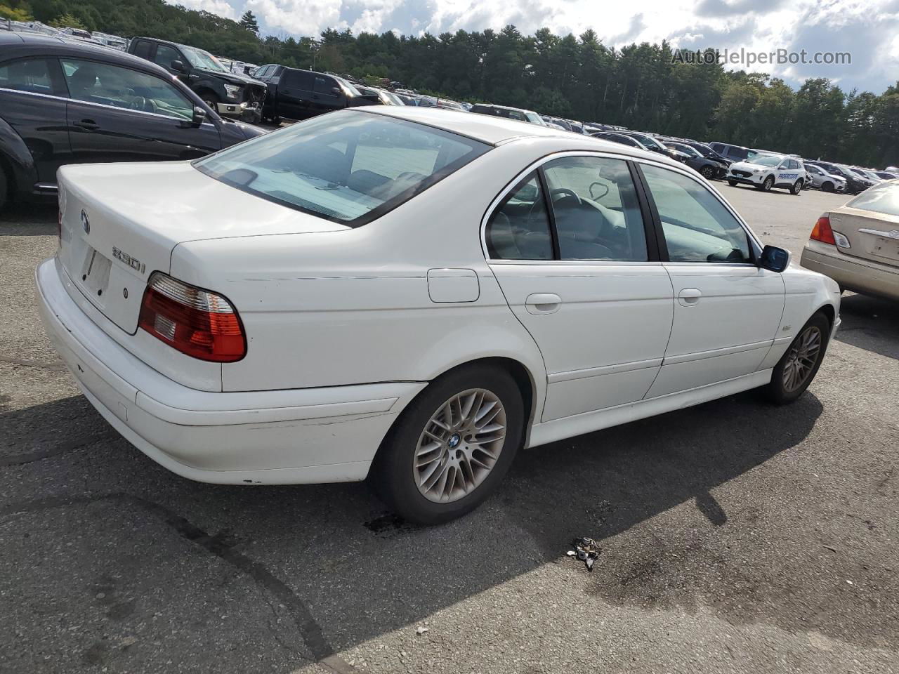 2003 Bmw 530 I White vin: WBADT53483CE93935