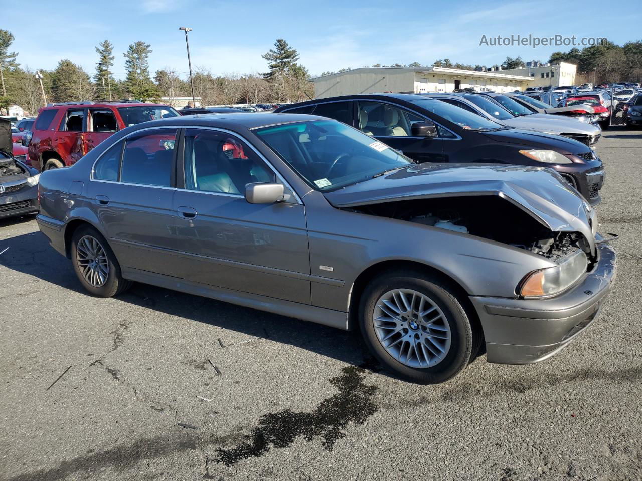 2003 Bmw 530 I Automatic Silver vin: WBADT63413CK33685