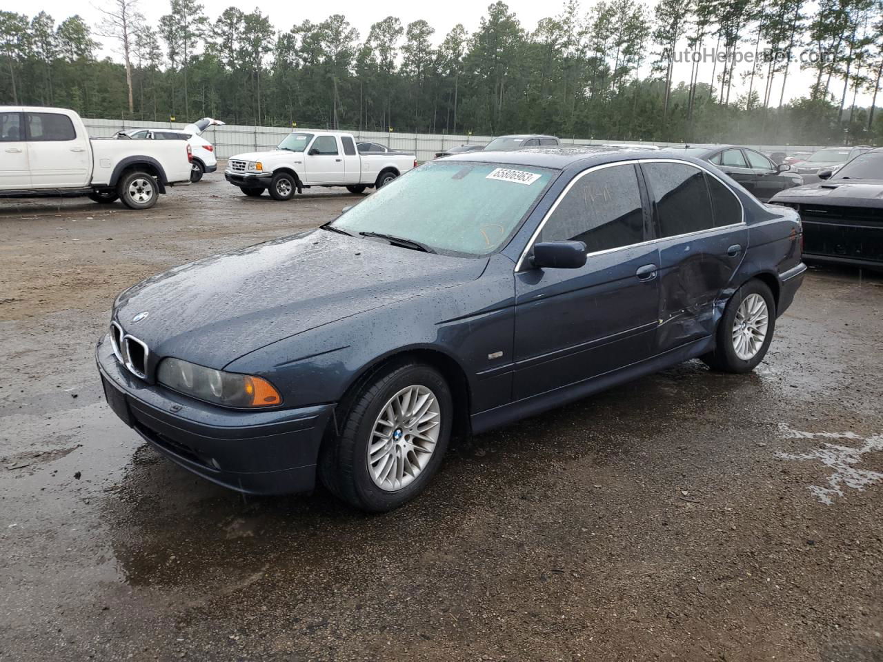 2003 Bmw 530 I Automatic Blue vin: WBADT63413CK36103