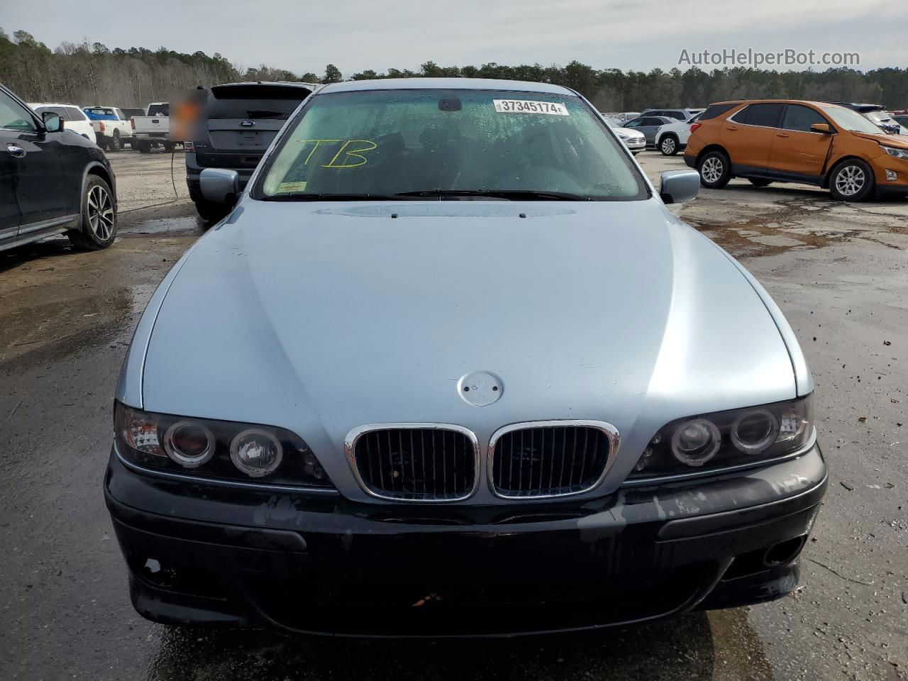 2003 Bmw 530 I Automatic Синий vin: WBADT63453CK43278