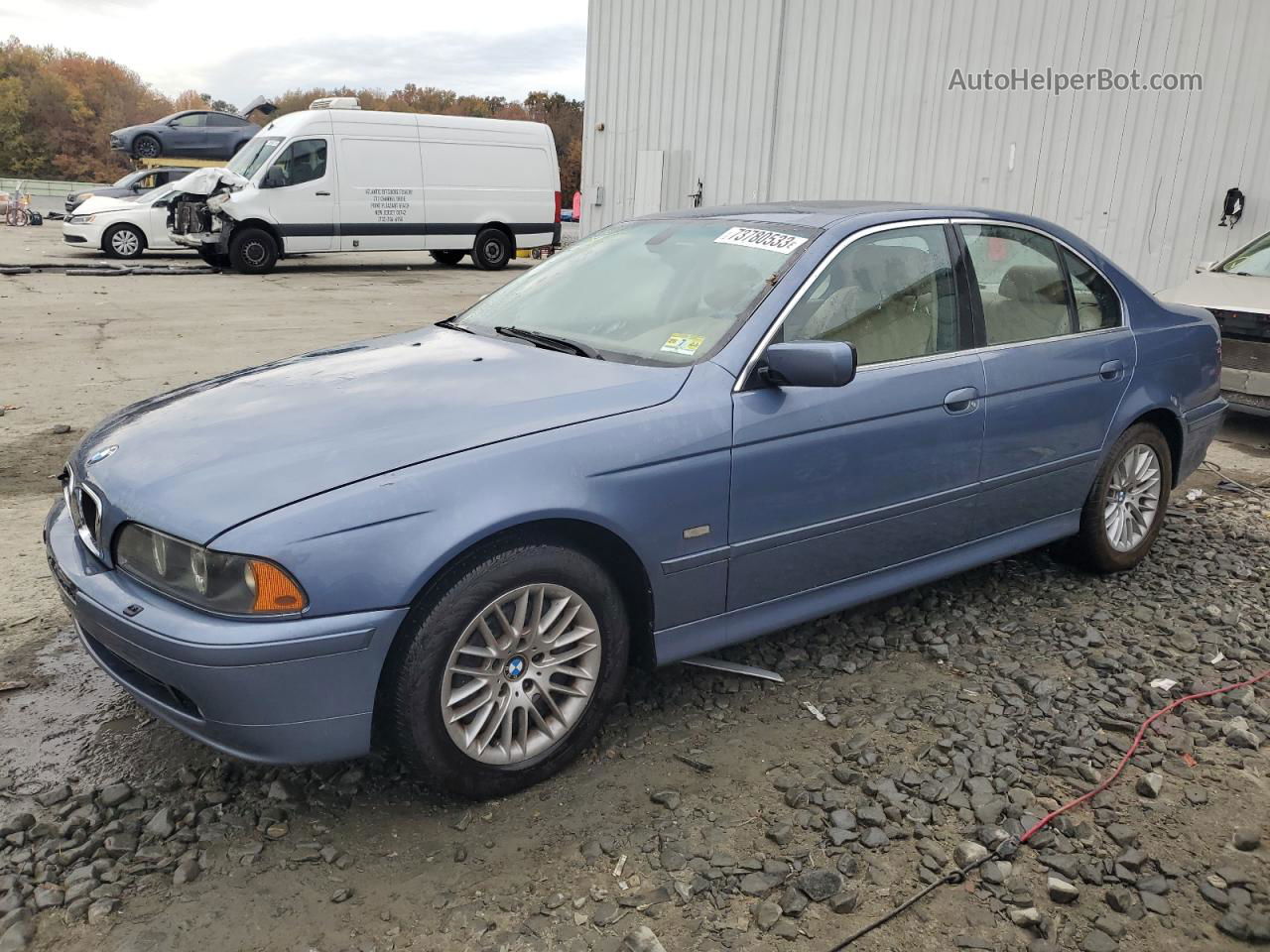 2003 Bmw 530 I Automatic Blue vin: WBADT63463CK33715