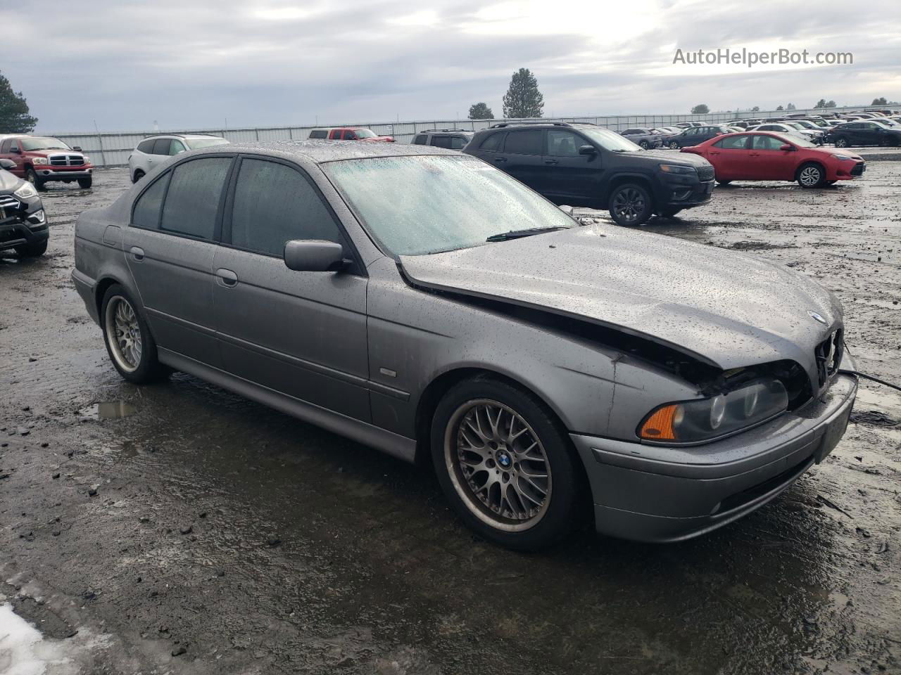 2003 Bmw 530 I Automatic Gray vin: WBADT63473CK32704