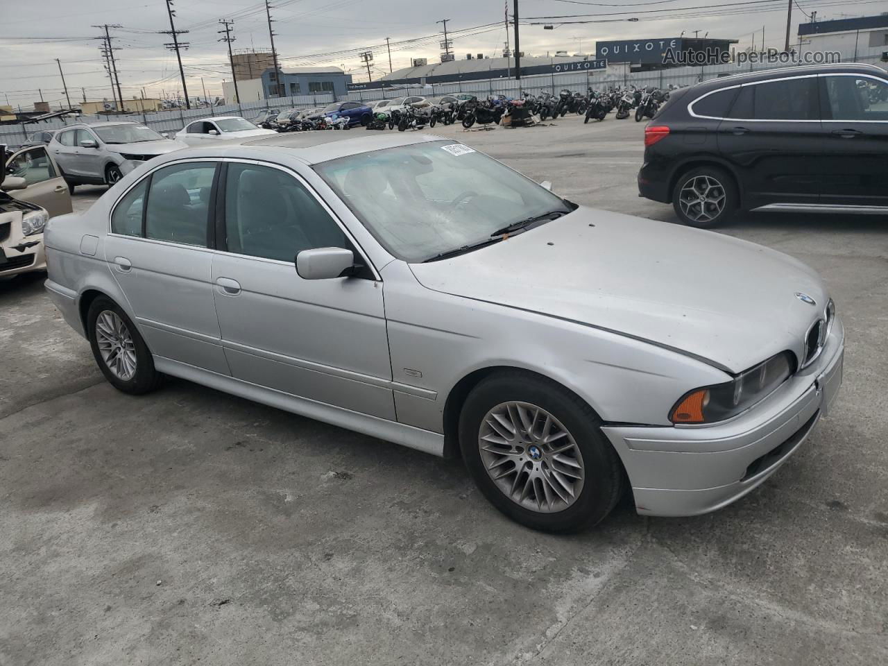 2003 Bmw 530 I Automatic Silver vin: WBADT63473CK43332