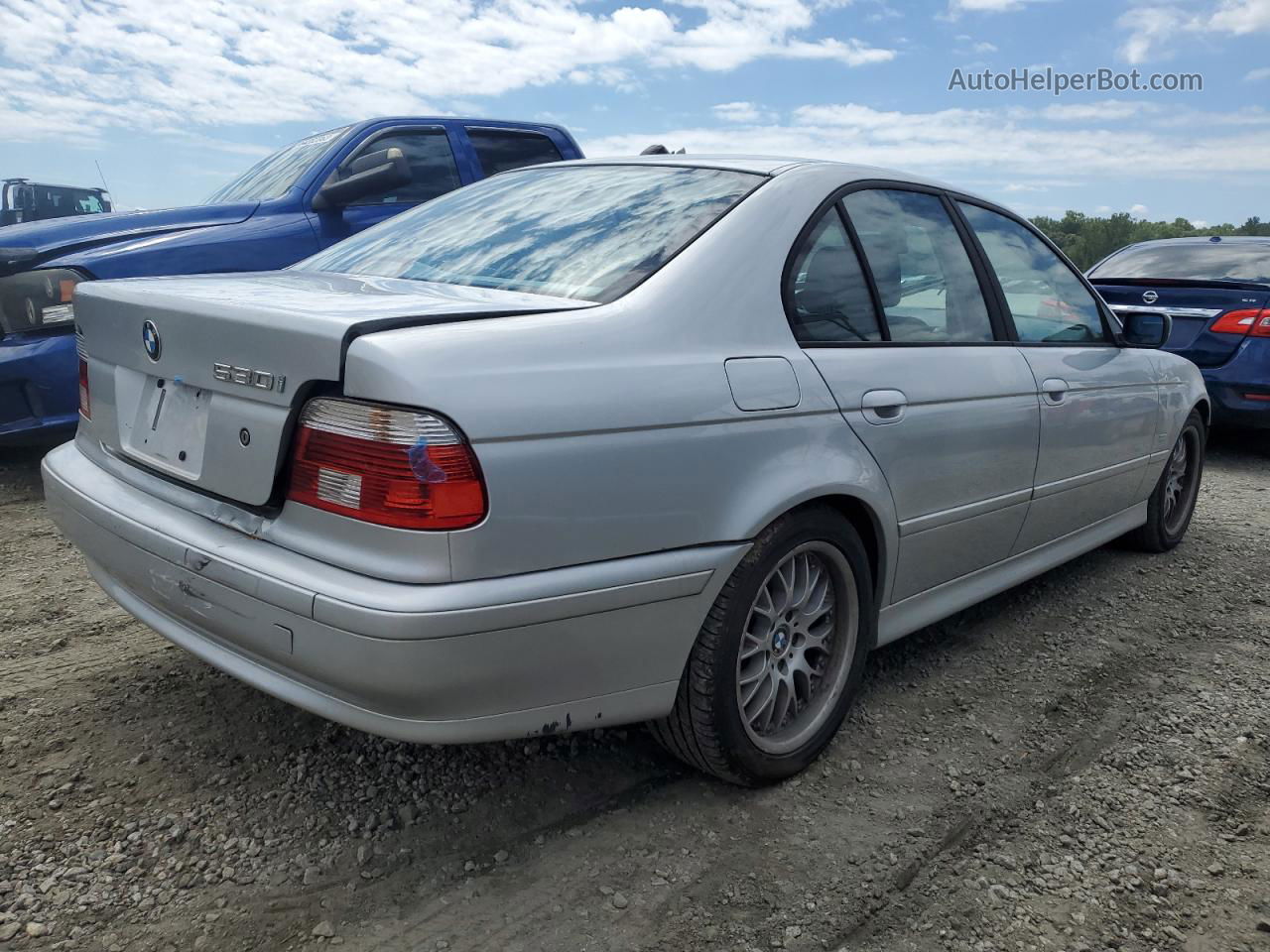 2003 Bmw 530 I Automatic Silver vin: WBADT63493CK43655