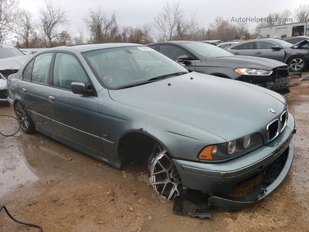 2003 Bmw 530 I Automatic Silver vin: WBADT634X3CK38335