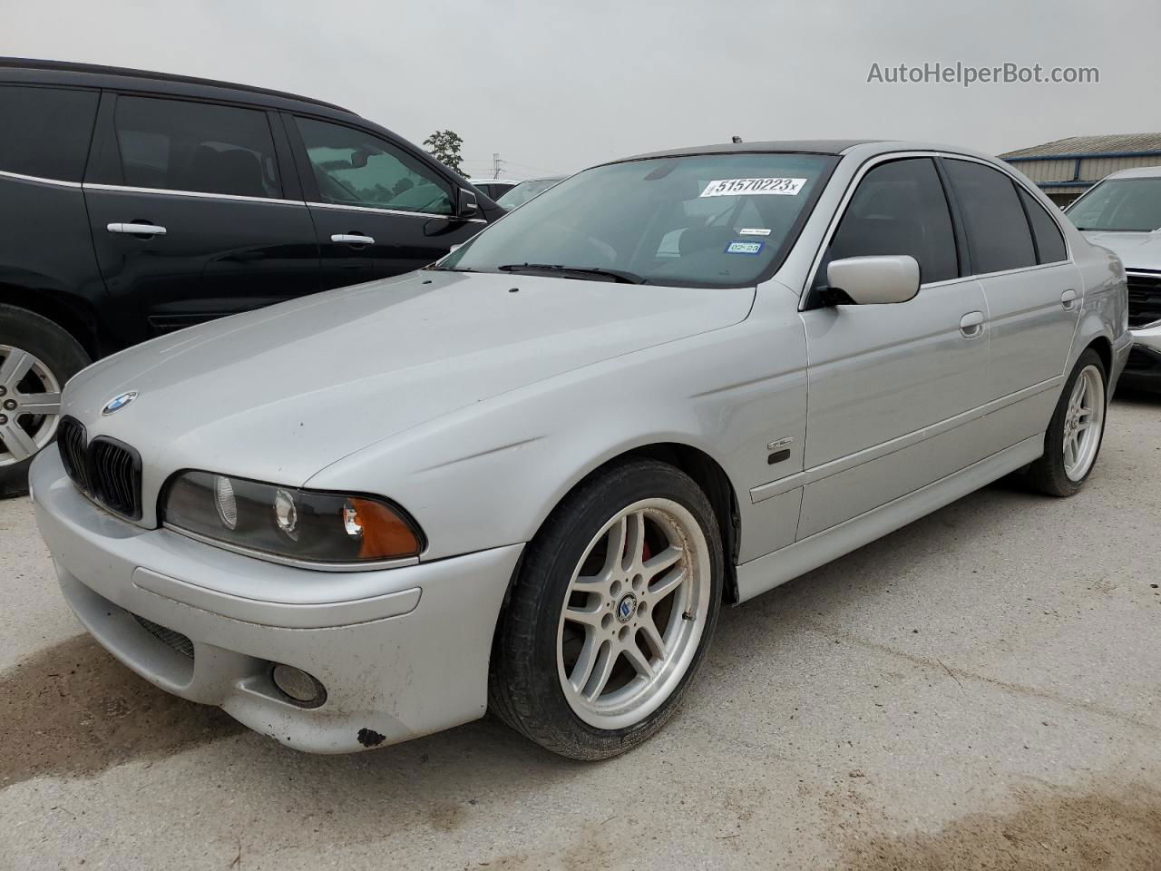 2003 Bmw 530 I Automatic Silver vin: WBADT634X3CK38786