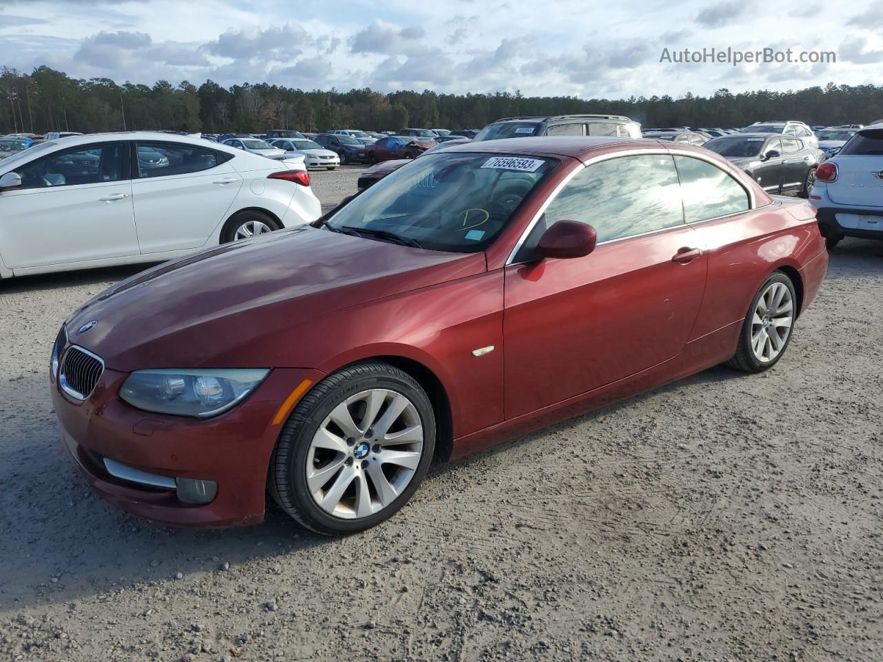 2012 Bmw 328 I Maroon vin: WBADW3C51CE821802