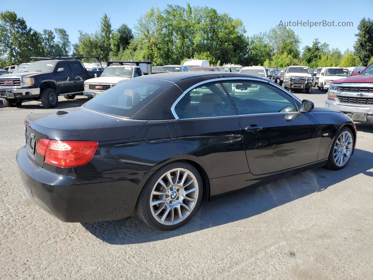 2012 Bmw 328 I Sulev Черный vin: WBADW7C52CE730111