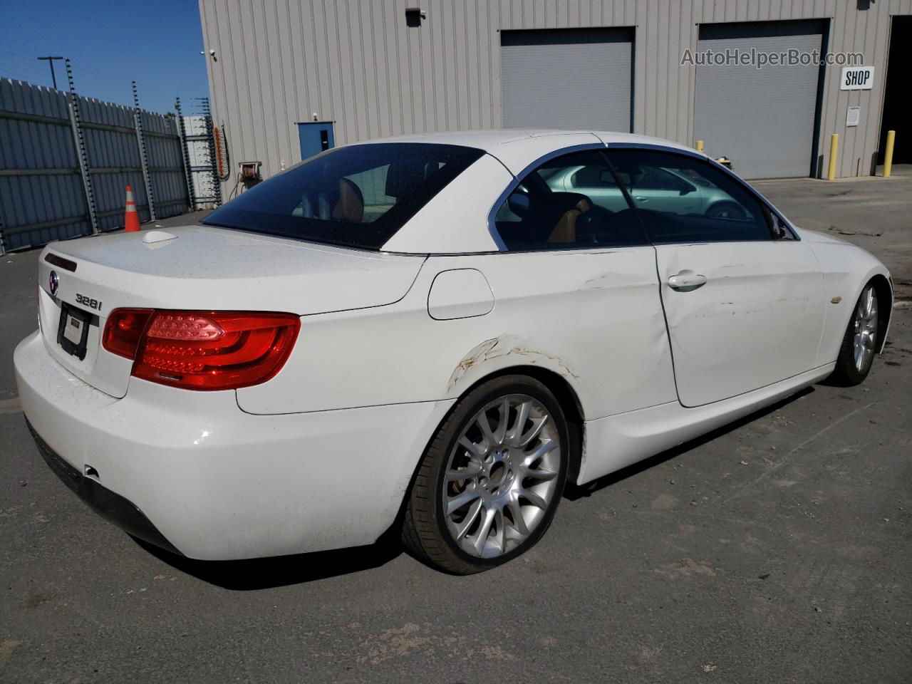 2012 Bmw 328 I Sulev Белый vin: WBADW7C54CE729090