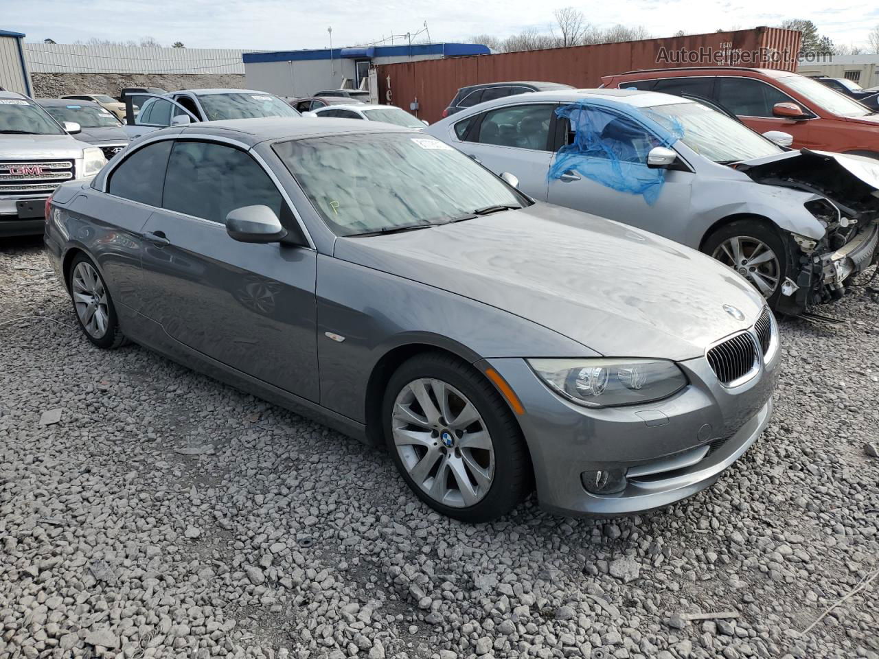 2012 Bmw 328 I Sulev Серый vin: WBADW7C56CE728376