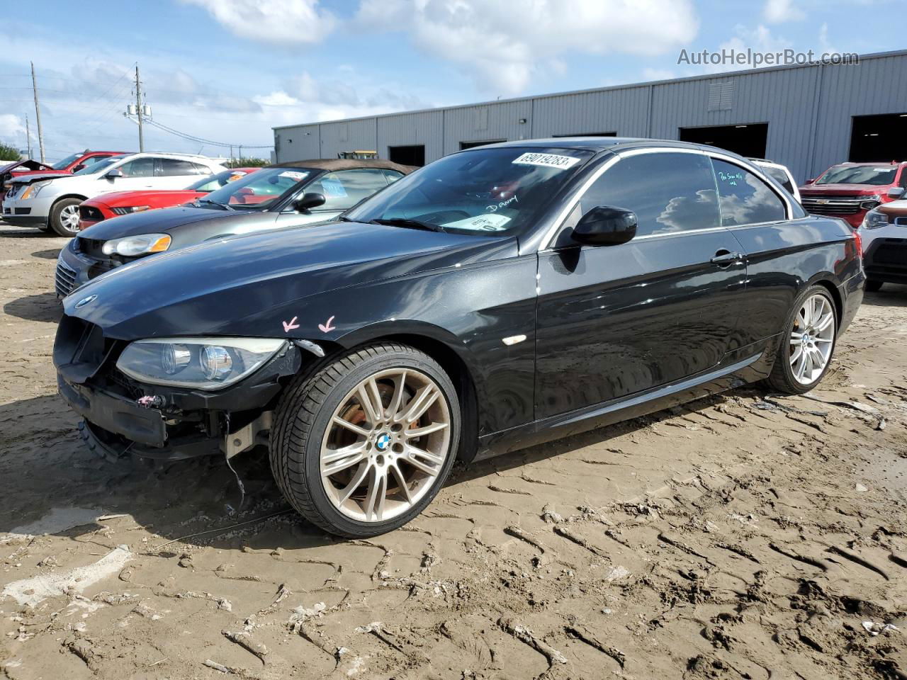 2012 Bmw 335 I Черный vin: WBADX7C53CE744659