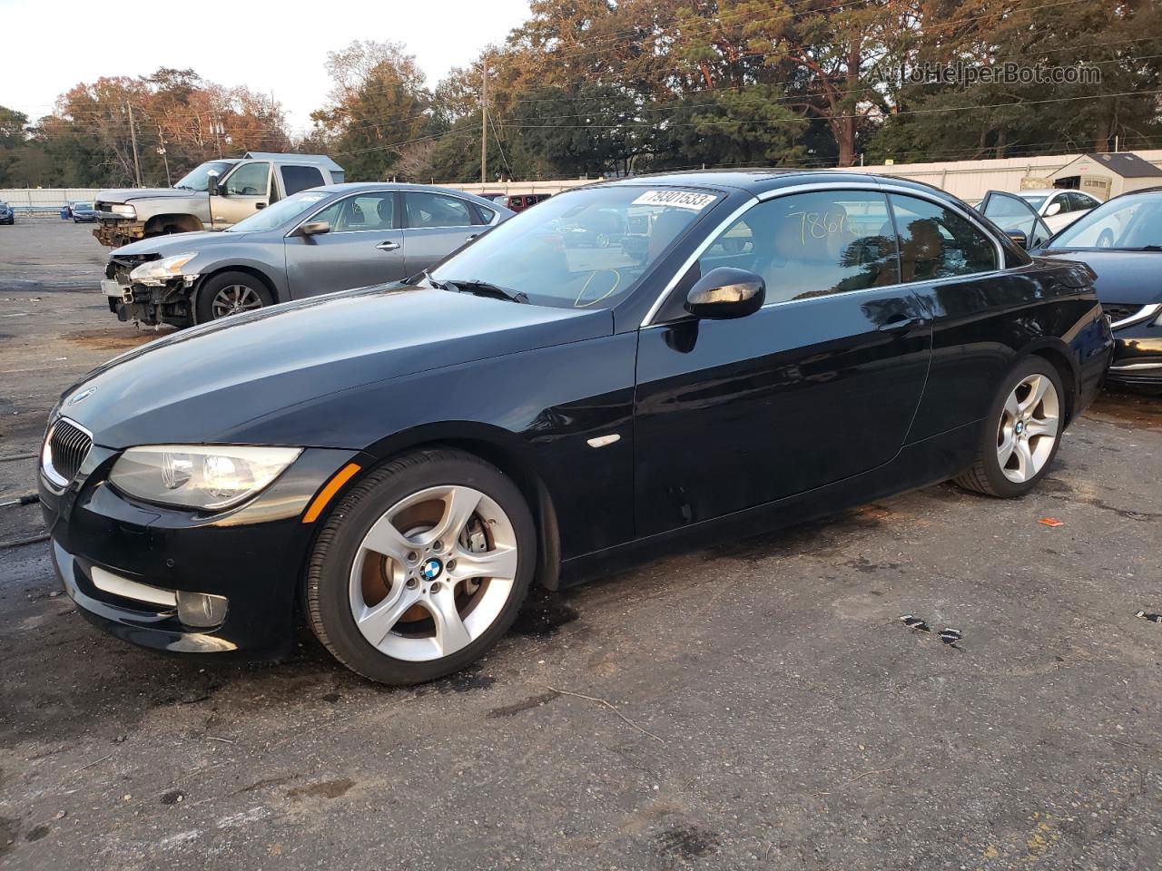 2012 Bmw 335 I Черный vin: WBADX7C5XCE745470