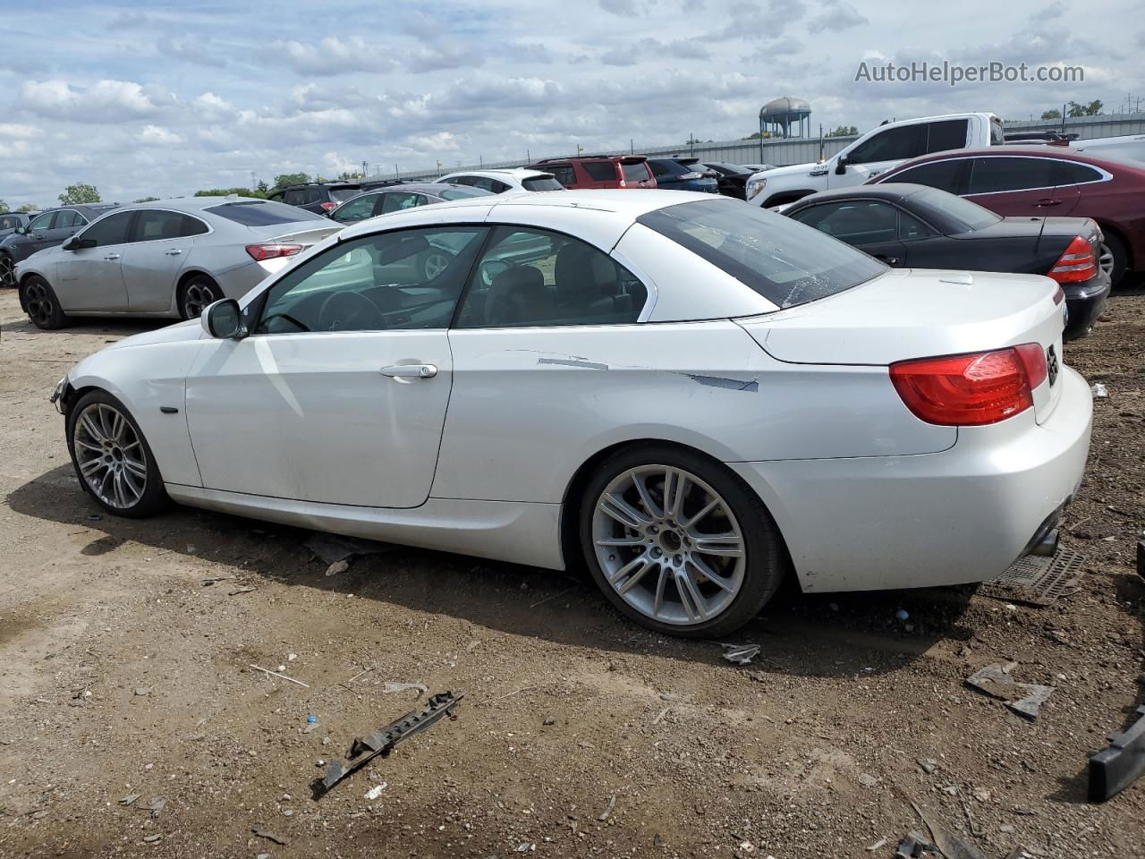 2012 Bmw 335 I White vin: WBADX7C5XCE828669