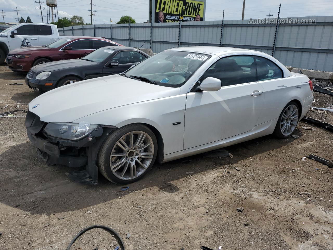 2012 Bmw 335 I White vin: WBADX7C5XCE828669