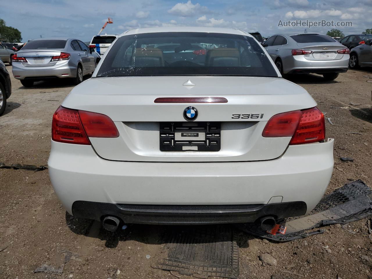 2012 Bmw 335 I White vin: WBADX7C5XCE828669