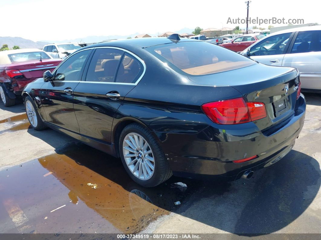 2011 Bmw 5 Series 535i Black vin: WBAFR7C52BC602266