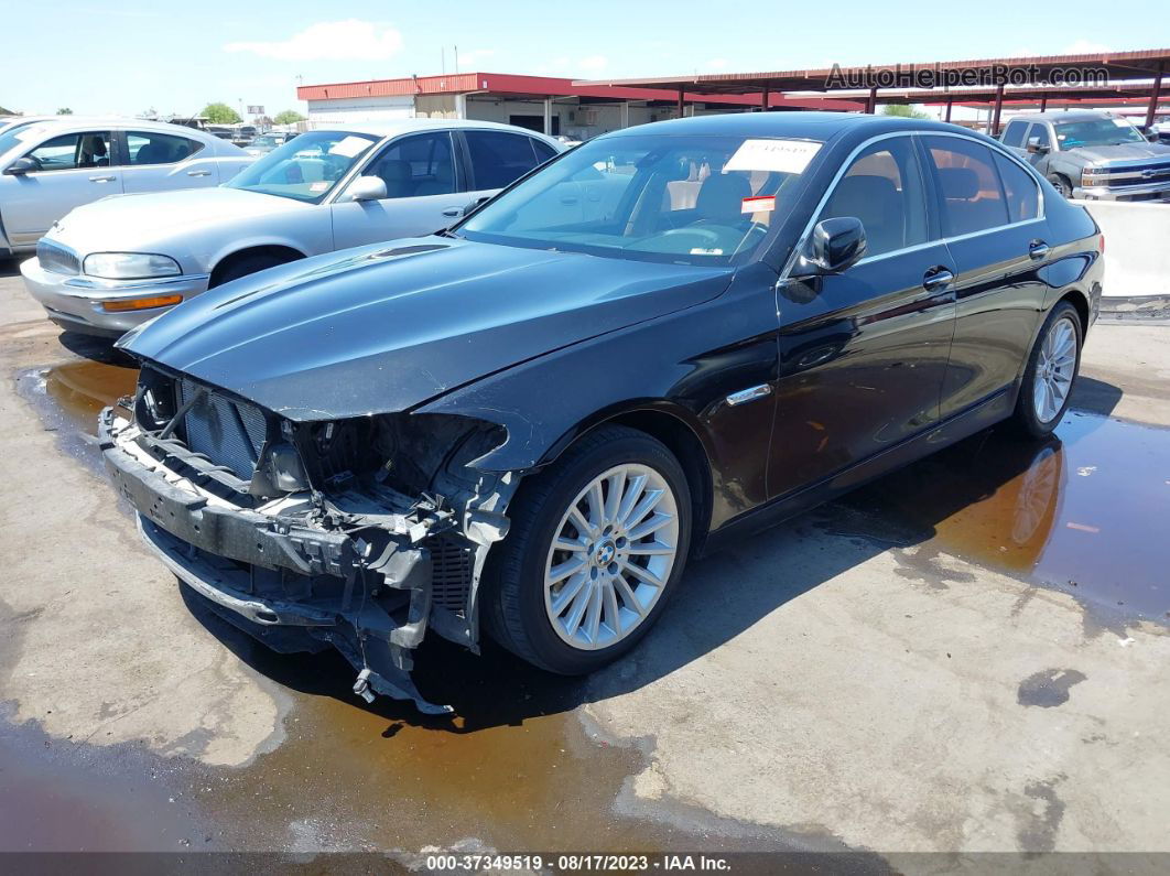 2011 Bmw 5 Series 535i Black vin: WBAFR7C52BC602266