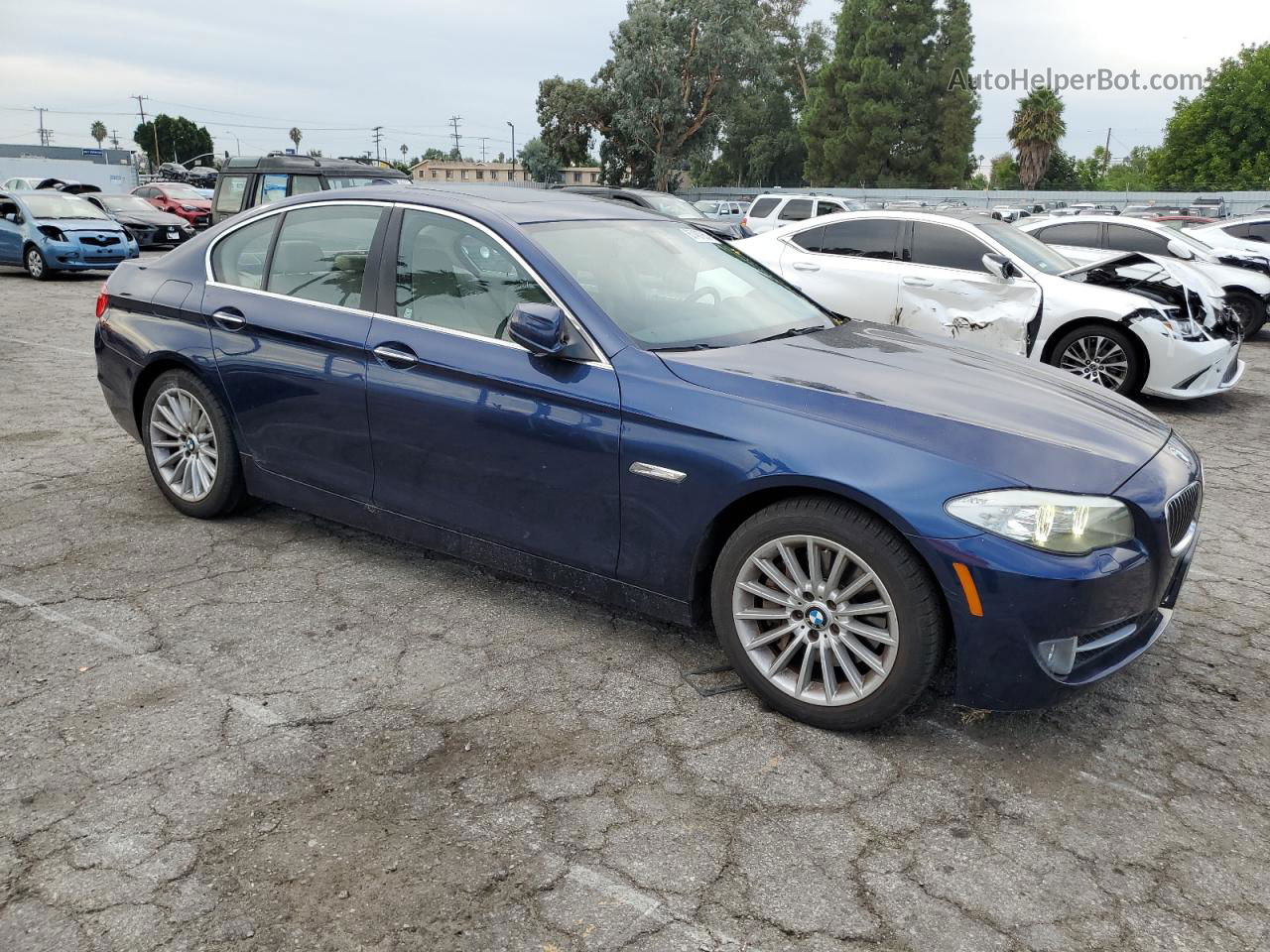 2011 Bmw 535 I Blue vin: WBAFR7C54BC600518