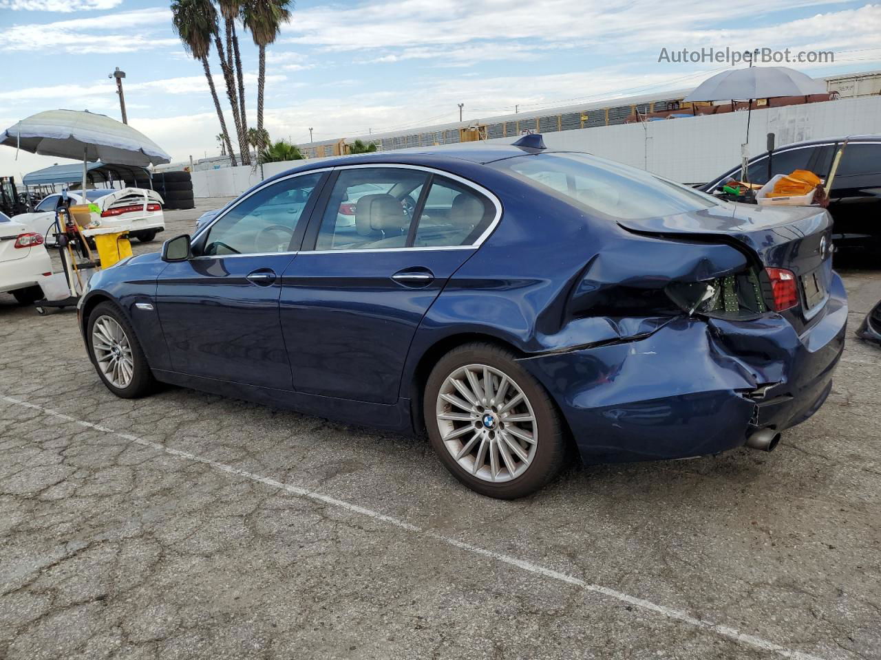 2011 Bmw 535 I Blue vin: WBAFR7C54BC600518