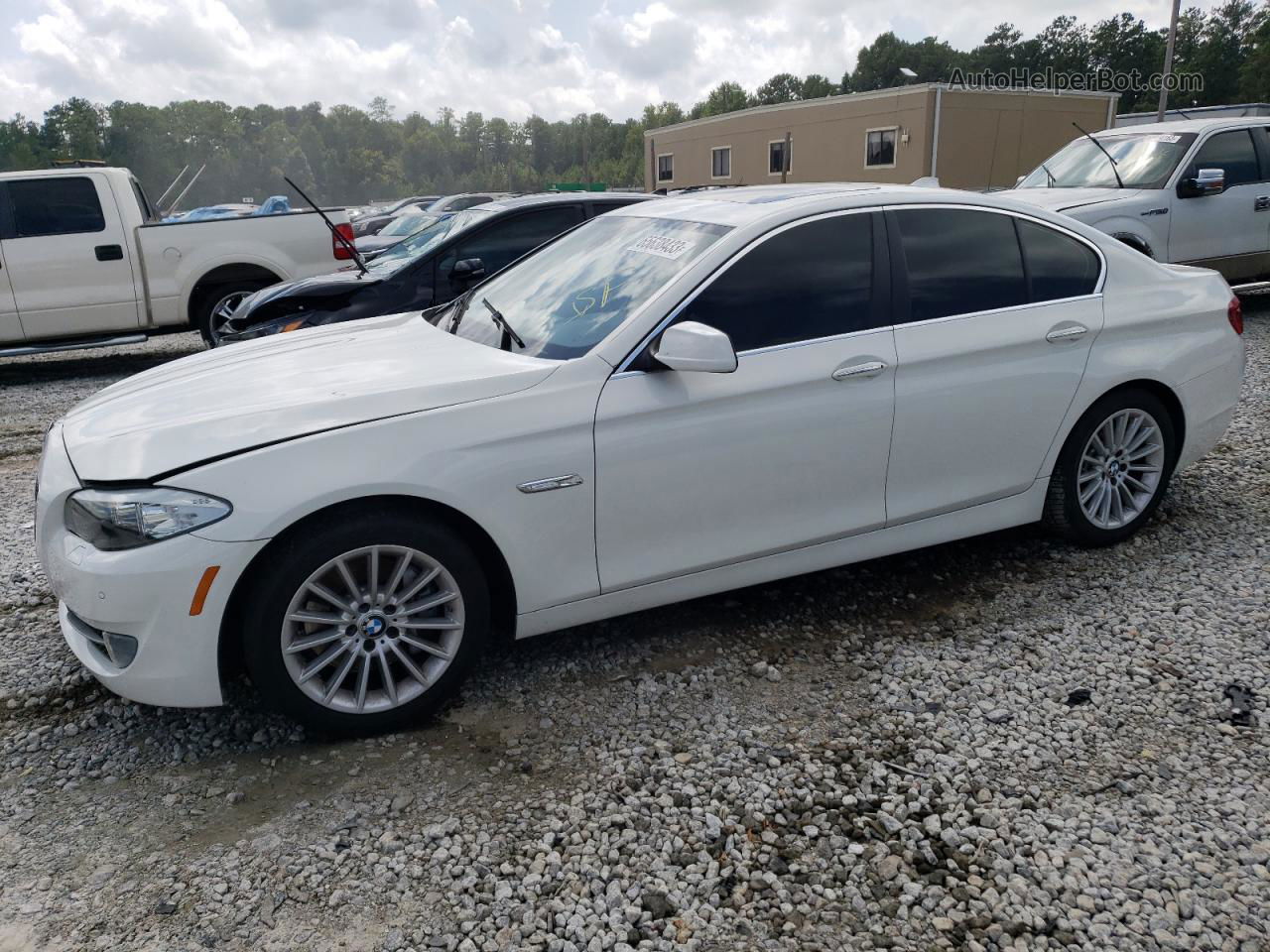 2011 Bmw 535 I White vin: WBAFR7C56BC605316