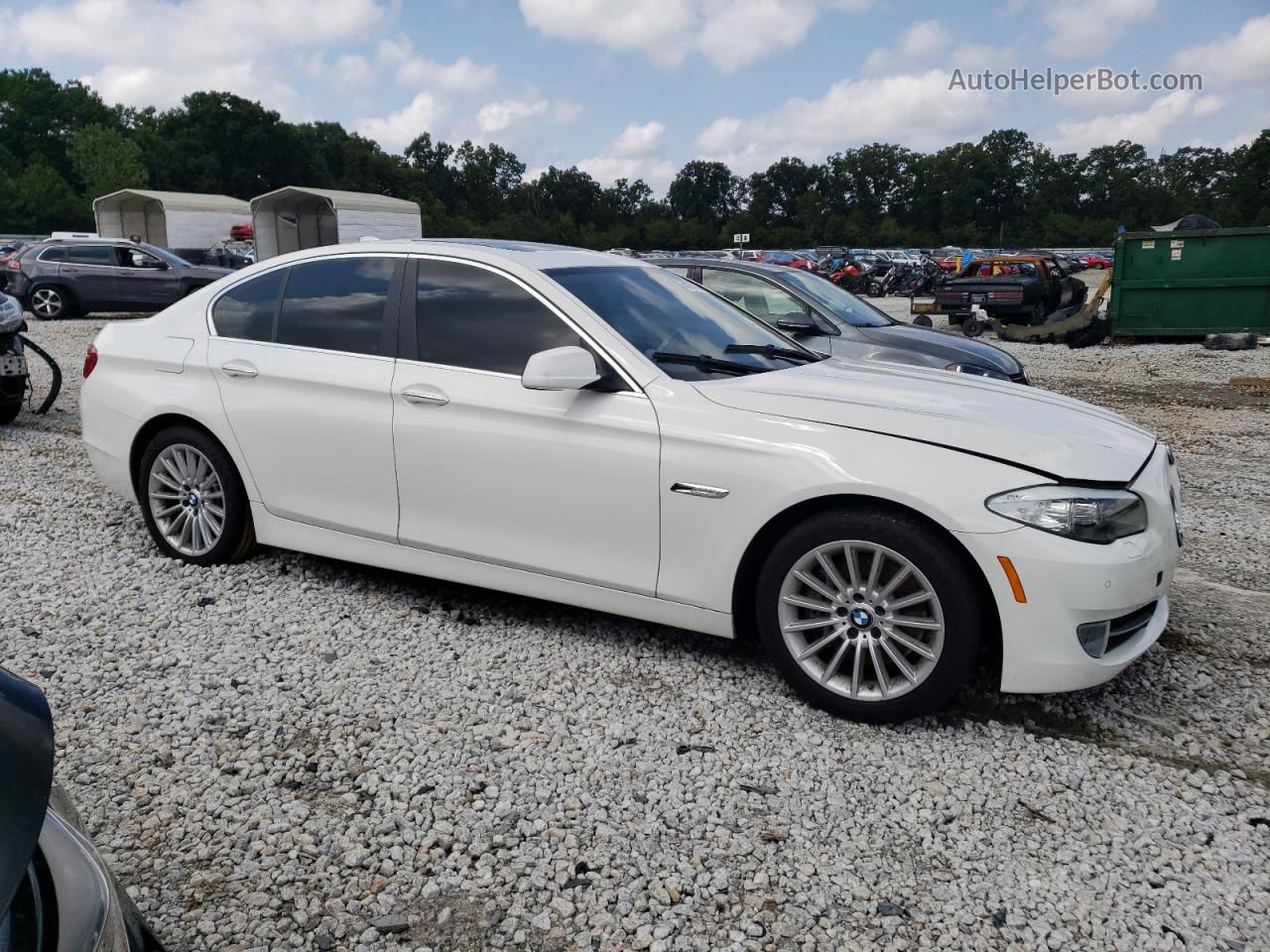 2011 Bmw 535 I White vin: WBAFR7C56BC605316