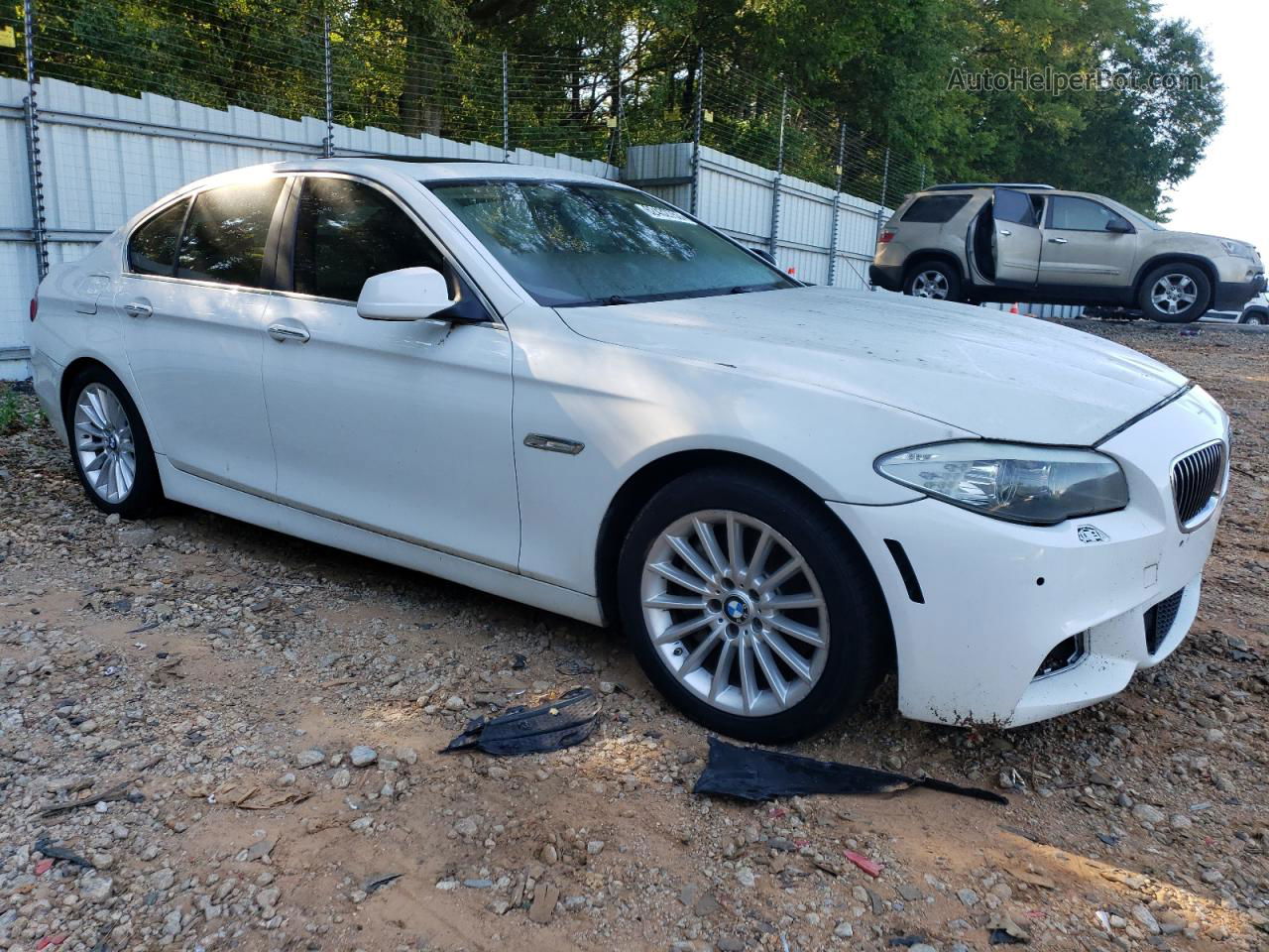 2011 Bmw 535 I White vin: WBAFR7C56BC807458