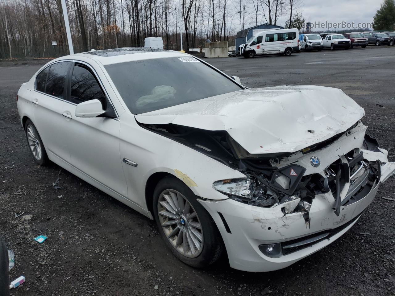 2011 Bmw 535 I White vin: WBAFR7C58BC603051