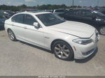 2011 Bmw 5 Series 550i White vin: WBAFR9C56BC599691