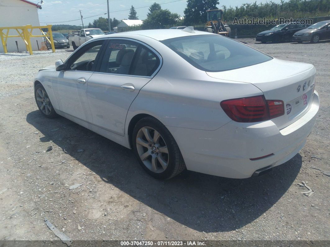 2011 Bmw 5 Series 550i White vin: WBAFR9C56BC599691