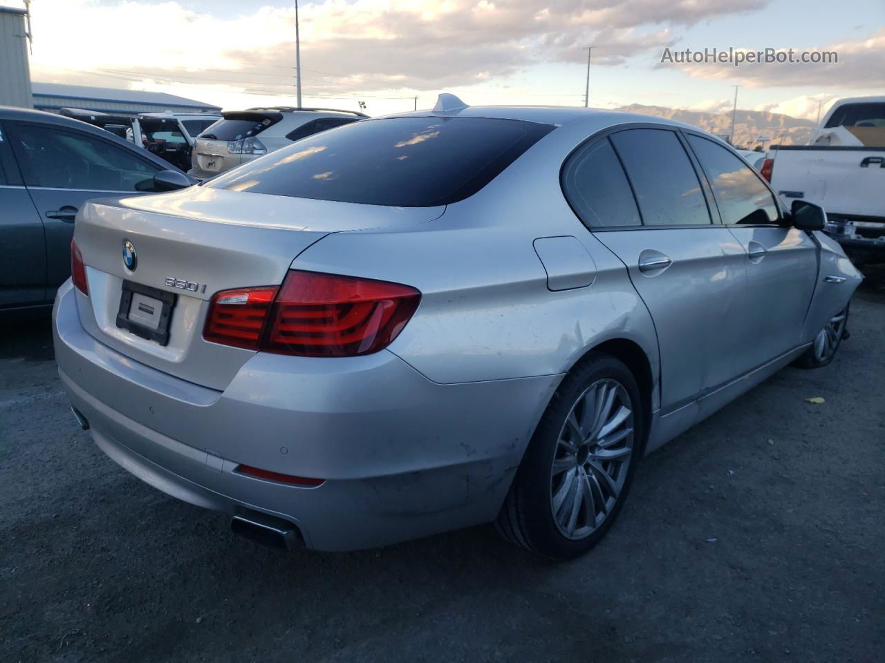 2011 Bmw 550 I Silver vin: WBAFR9C59BC617567