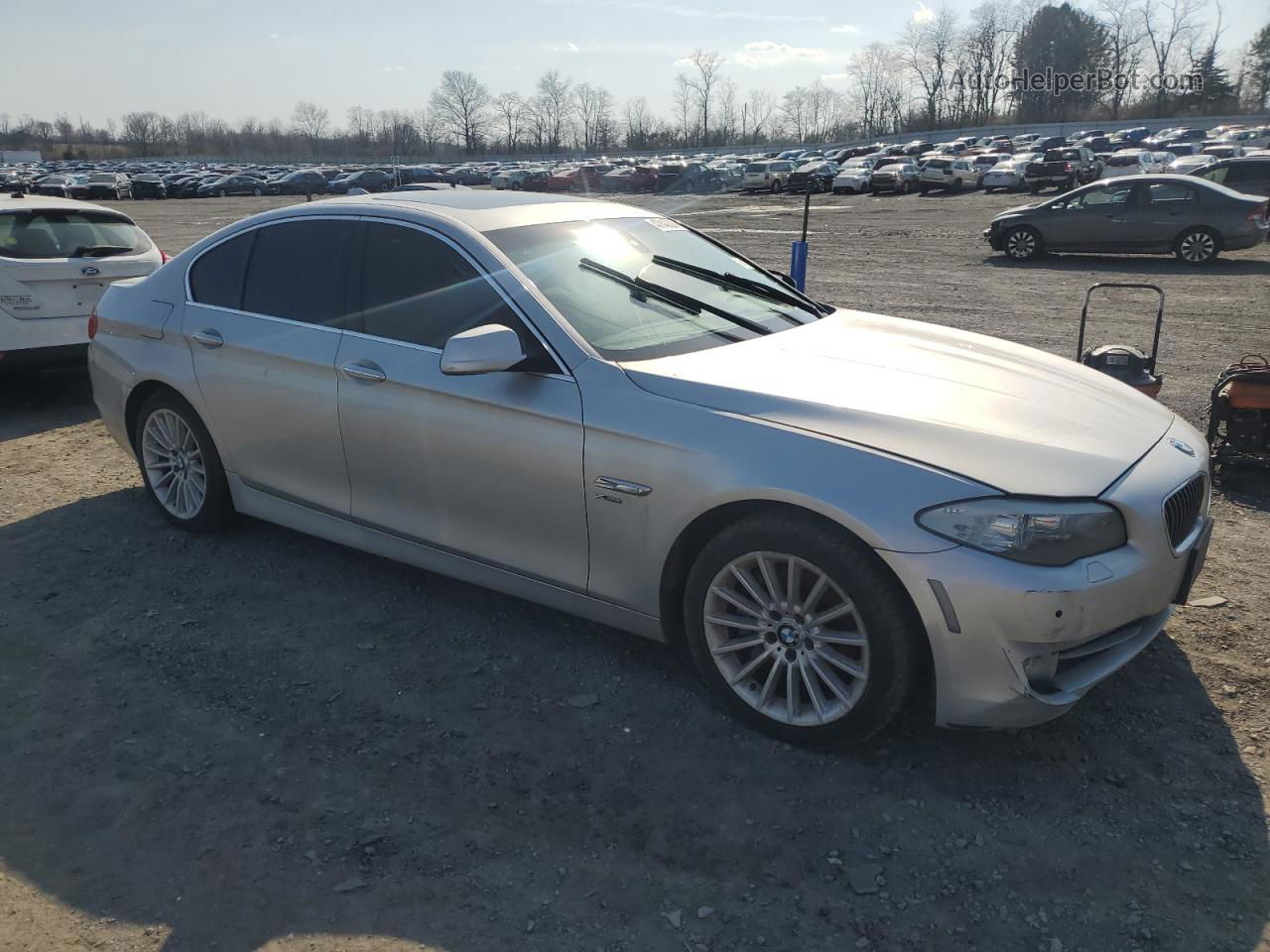 2011 Bmw 535 Xi Silver vin: WBAFU7C54BC876969