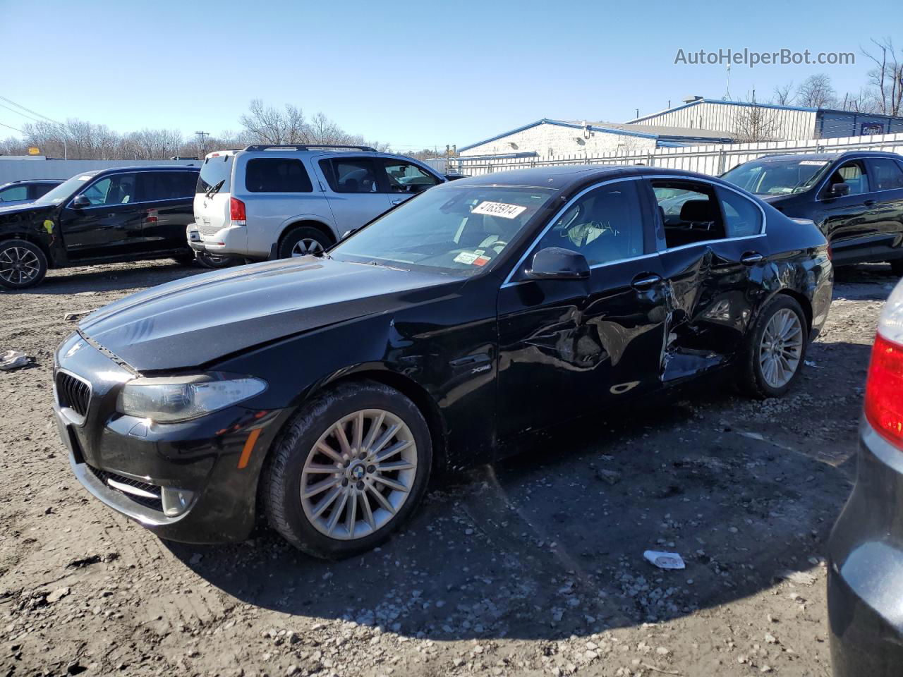 2011 Bmw 535 Xi Black vin: WBAFU7C55BC873885