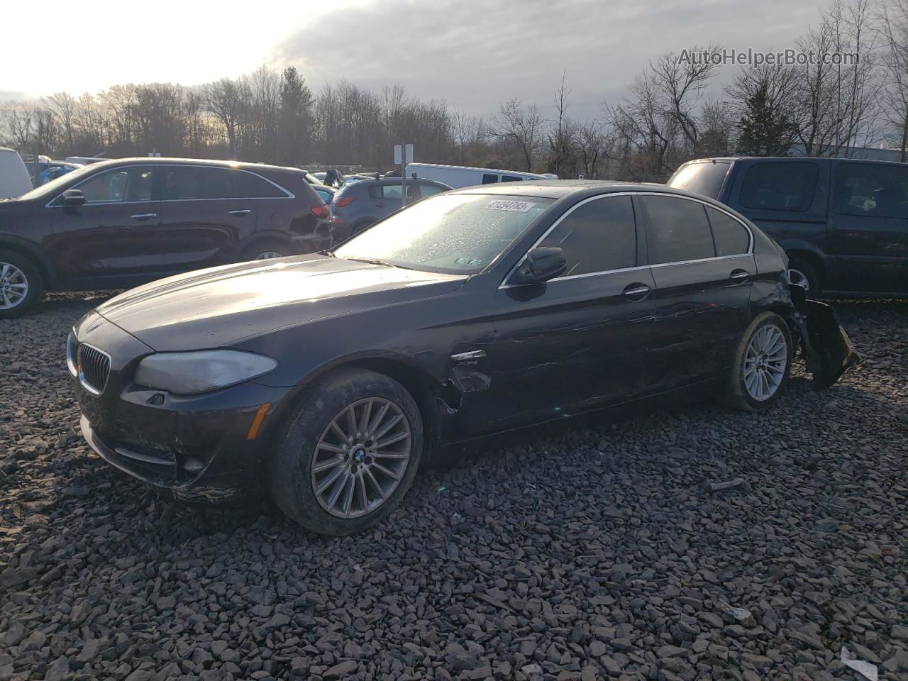 2011 Bmw 535 Xi Черный vin: WBAFU7C56BC771723