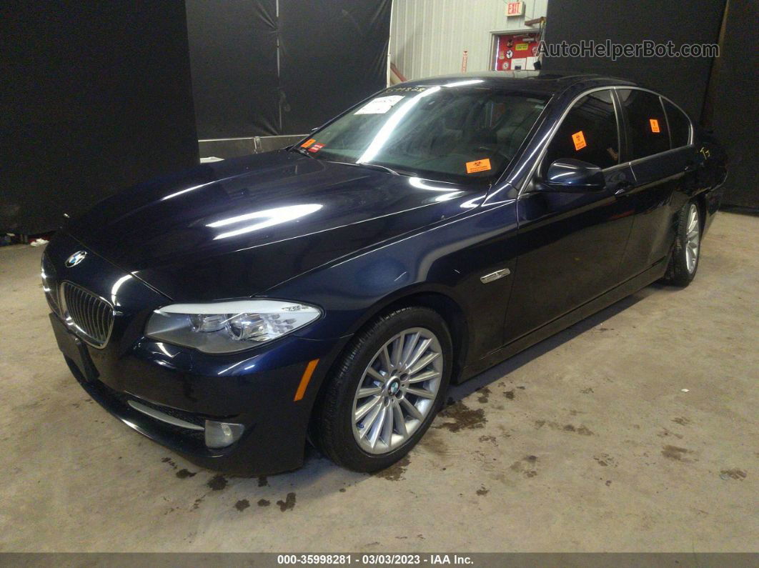 2011 Bmw 5 Series 535i Xdrive Dark Blue vin: WBAFU7C56BDU54616