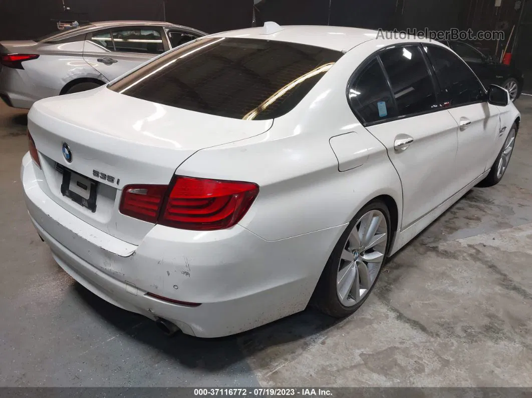 2011 Bmw 535i Xdrive White vin: WBAFU7C57BC877517