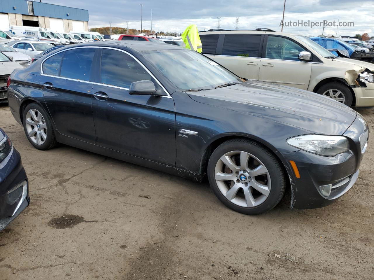 2011 Bmw 550 Xi Gray vin: WBAFU9C52BC785341