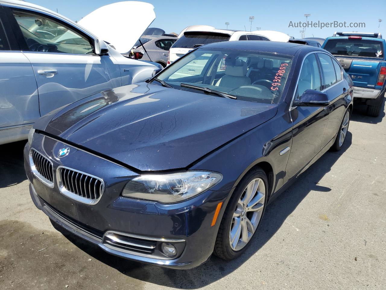 2014 Bmw 535 D Xdrive Синий vin: WBAFV3C57ED684708