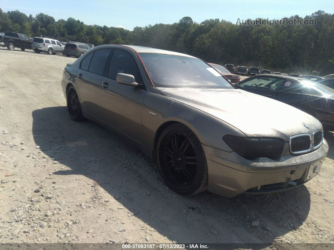 2004 Bmw 7 Series 745i Серый vin: WBAGL63404DP71240