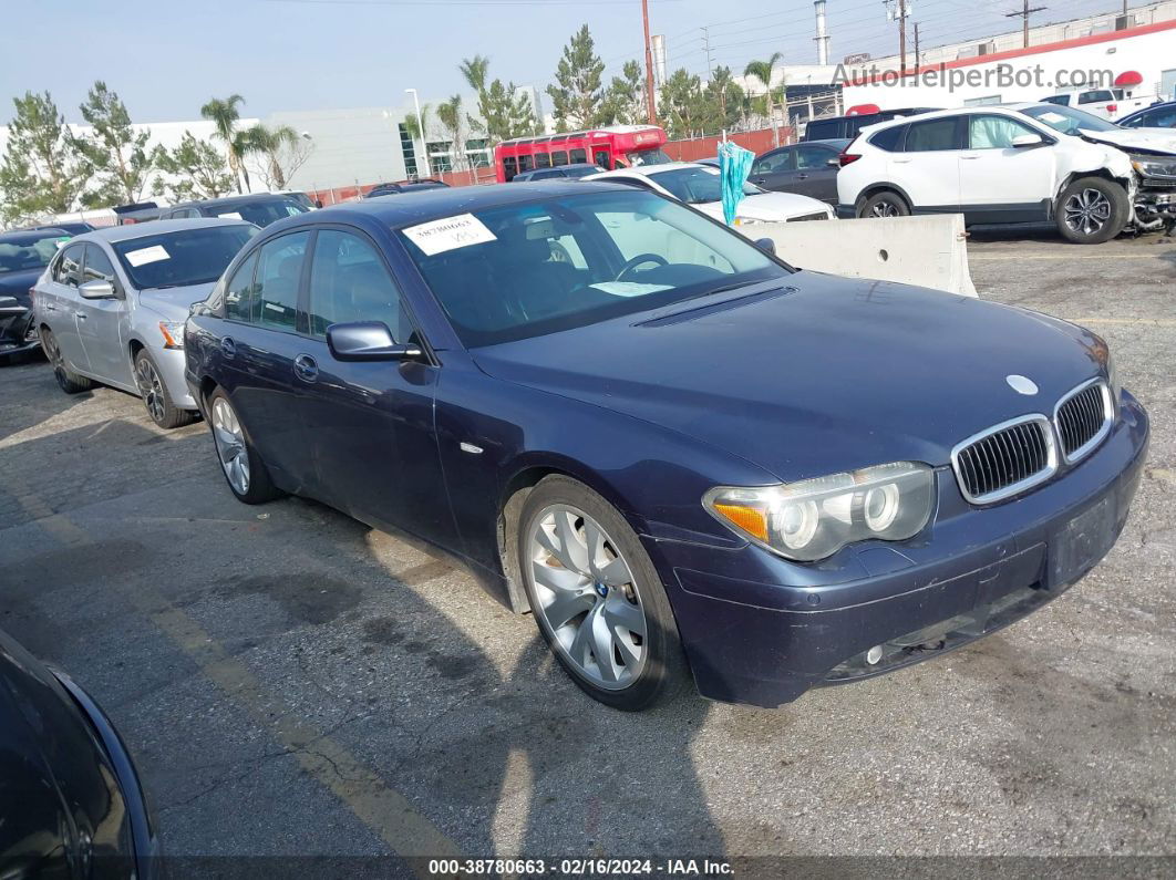 2004 Bmw 745i   Blue vin: WBAGL63414DP69948